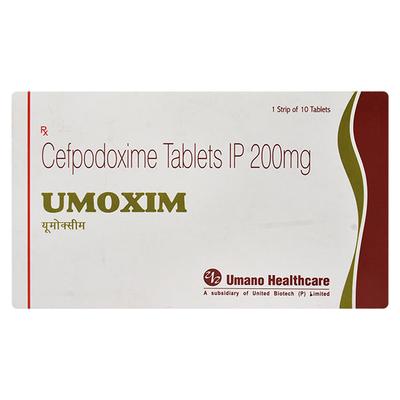 UMOXIM 200mg Tablet 10's - Bacterial Infections-Cep