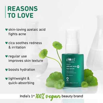 Plum Thinkderma 10% Azelaic Acid & Cica Face Serum 100% Vegan 30 ml - Face Serum