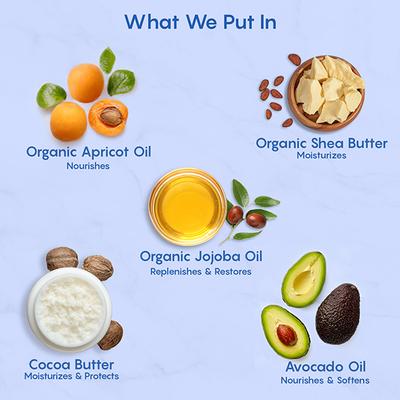 The Moms Co. Natural Baby Lotion with Organic Shea Butter Cocoa Butter, Organic Rice Bran, Apricot and Jojoba Oils 200ml - Creams, Lotions & Oils