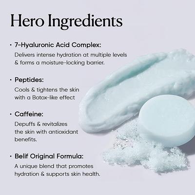 Belif Frozen Vegan Serum-Moisturising Korean Skincare, Tightens Pores Hyaluronic Acid & Peptides 18 ml - Essences