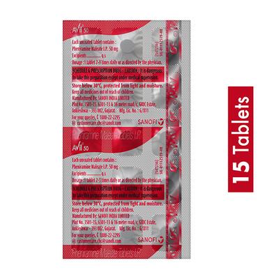 Avil 50mg Tablet 15'S - Allergies-Ant