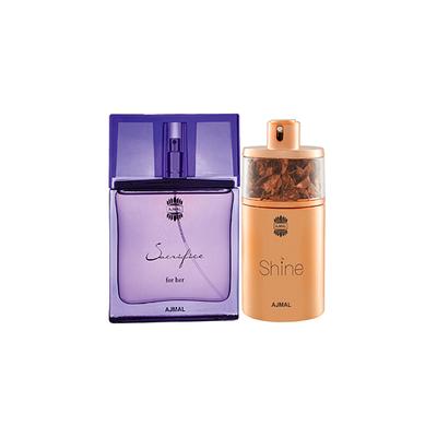Ajmal Sacrifice For Her EDP Floral Musky Perfume And Shine EDP Floral Powdery Perfume 125 ml - Women Perfumes (Edt/Edp)