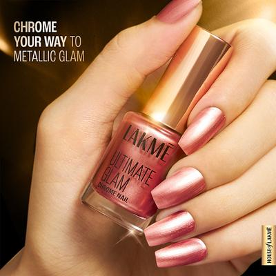 Lakme Ultimate Glam Chrome Nail Red CH8 6 ml - Nail Polish