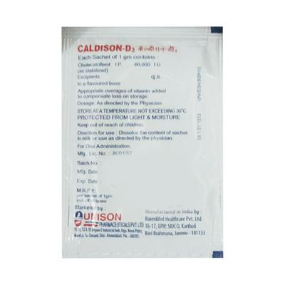 Caldison D3 Orange Flavour & Sugar Free Sachet 1gm - Supplements-Vit