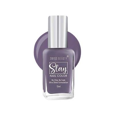 Swiss Beauty Slay Nail Color, Shade - Grape 13 ml - Nail Polish