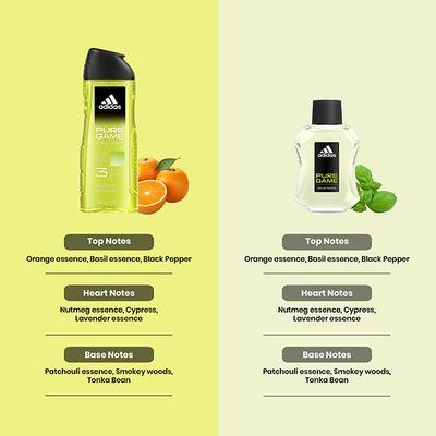 Adidas Pure Game Eau De Toilette 100ml + 3-In-1 Shower Gel 400ml 2's - Men Deodorants/Roll-Ons
