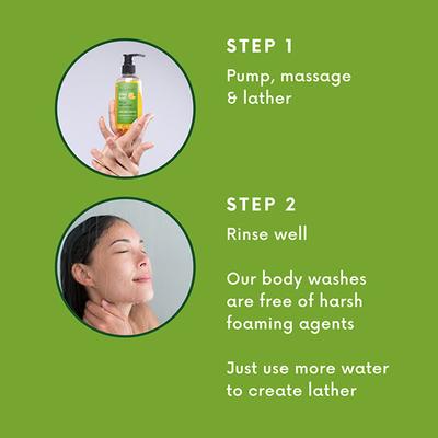 Nature Trail Citrus Blast Body Wash with Jojoba Oil and Aloe, Sulphate and Paraben Free 200 ml - Shower Gels & Body Wash