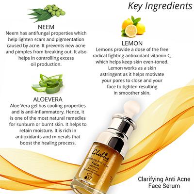 Globus Naturals Clarifying Anti Acne Face Serum 30 ml - Face Serum