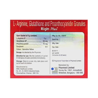 Rigin plus Sugar Free Apple Flavour Sachet 5gm - Supplements-Sup
