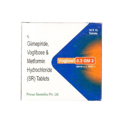 VOGLOW 0.3 GM 2 Tablet 15's - Diabetes-Ant