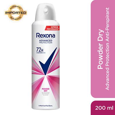 Rexona Powder Dry Advanced Protection Anti-Perspirant Deodorant for Women Leaves No Marks 200 ml - Body Mist/Spray