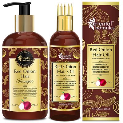 Oriental Botanics Red Onion Hair Shampoo + Red Onion Hair Oil 300 ml - Hair Oils