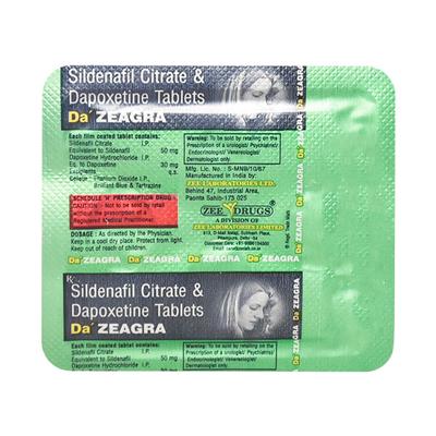 DA ZEAGRA Tablet 4's - Impotence/Erectile Dysfunction (Ed)