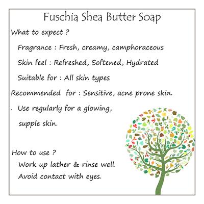 Fuschia Natural Handmade Soap - Shea Butter 100 gm - Soaps