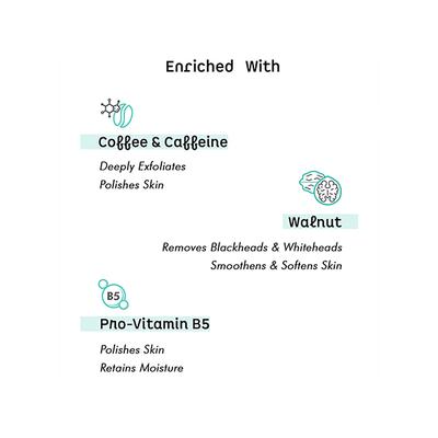 mCaffeine Naked & Row Coffee Face Scrub Normal to Oily Skin 75 gm - Face Scrubs