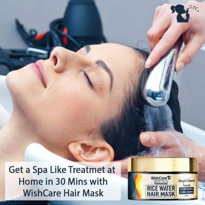 WishCare Fermented Rice Water Hair Mask- Strength &rowth Formula 200 ml - Hair Masks & Packs