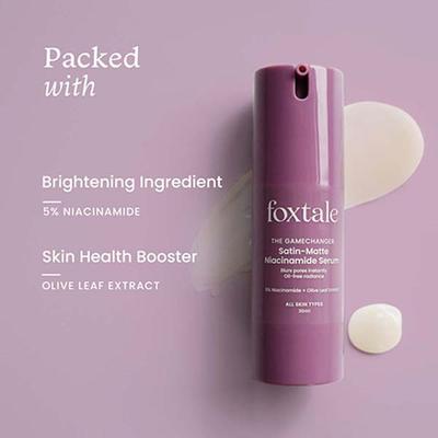 Foxtale 5% Niacinamide Face Serum with Olive Leaf Extract, for Oil Control and Brightening 30 ml - Toners