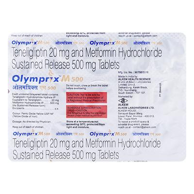 Olymprix M 500mg Tablet 15'S - Diabetes-Ant