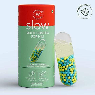 Wellbeing Nutrition Slow 2 in 1 Multi Capsule for Him 60's - Multi-Vitamins
