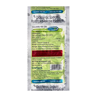 VOVEDIC 100 SR Tablet 10's - Pain relief-Nsa