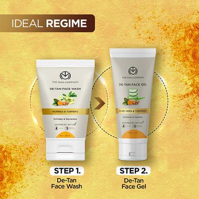 The Man Company De-tan Facewash With Turmeric & Moringa 100 ml - Face Washes