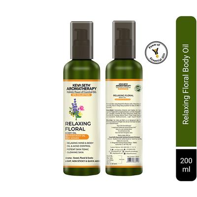 Keya Seth Aromatherapy Relaxing Floral Summer Body Oil Non-Sticky and Quick Absorbing 200 ml - Massage Oils