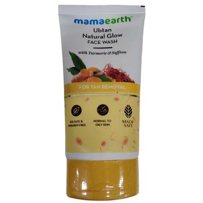 Mamaearth Ubtan Natural Glow Face Wash With Turmeric & Saffron For Tan Removal 150 ml - Face Washes