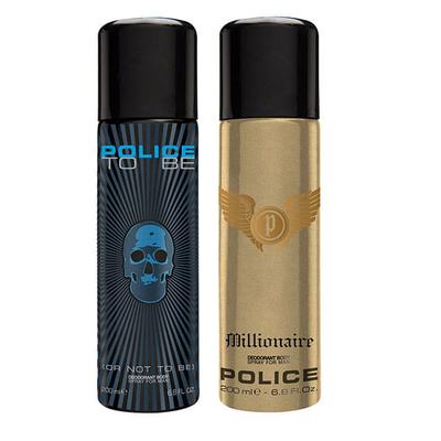 Police To be + Millionaire Deo Combo Set - Pack of 2 400 ml - Deodorants/Roll-Ons