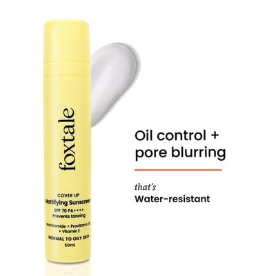 Foxtale SPF 70 Gel-Cream Sunscreen for Oily Skin with PA ++++ & Niacinamide 50ml - Face Sunscreen