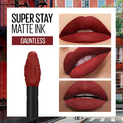 Maybelline New York Super Stay Matte Ink Liquid Lipstick x Rogue Reds, 295 Dauntless 5 ml - Lipsticks