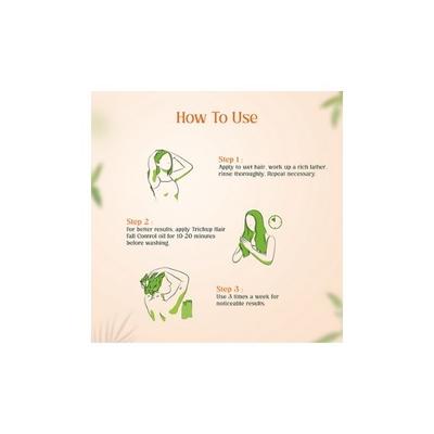 Trichup Natural Shampoo - Hair Fall Control 0 % Parabens & Dioxane 200ml - Shampoos