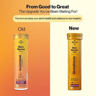 Setu Skin Renew - 15 Effervescent Tablets, Glutathione With Vitamin C, Gluta Fizz, Mixed Berry Flavour 1's - Multi-Vitamins