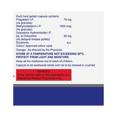 PREGALIN DM 75/30 Capsule 10's - Neuropathic Pain-Dru