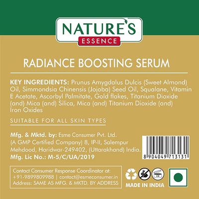 Nature's Essence Radiance Boosting Serum with 24K Liquid Gold 30 ml - Face Serum