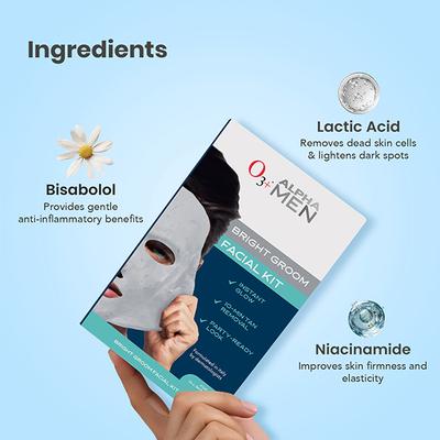 O3+ Alpha Men Bright Groom Facial Kit 1's - Facial Kits