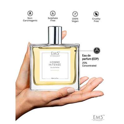 EM5 Homme Intense Perfume for Men - Eau de Parfum Spray, Iris Woody Powdery 50 ml - Men Perfumes (Edt/Edp)