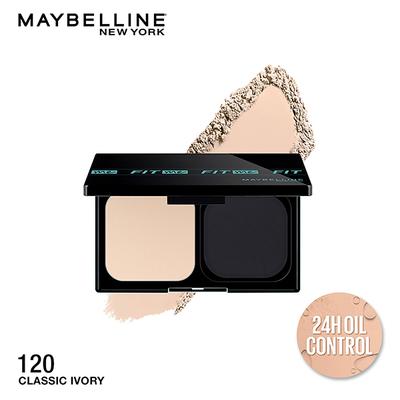 Maybelline New York Fit Me Matte + Poreless Powder Foundation 24 Hr Oil Control SPF44/Pa++++ 120 9 gm - Foundation