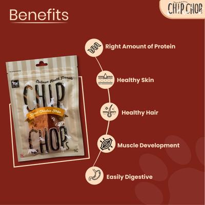 Chip Chops Roast Chicken Strips 70 gm - Petfood