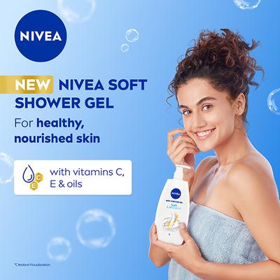 Nivea Shower Gel Soft And Almond Oil 1000 ml - Shower Gels & Body Wash