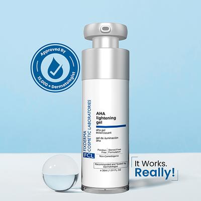 Fixderma FCL AHA LIGHTENING GEL Serum for Skin Brightening, AHA Serum for Men & Women (30 ml) - Face Gels