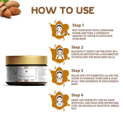 Seer Secrets Almond Butter Scrub Exfoliate Hydrate Moisturize 50 gm - Scrubs & Exfoliants