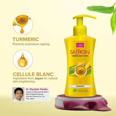 VI-John Saffron Turmeric Fairnes Body Lotion for Men & Women 250 ml - Lotions & Creams