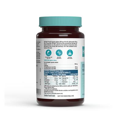 HK Vitals Fish Oil Capsule for Men and Women (1000Mg Omega 3 with 180Mg Epa and 120Mg Dha) 90 Omega 3 Fish Oil Capsules 1's - Omega Fish Oil Fatty Acids