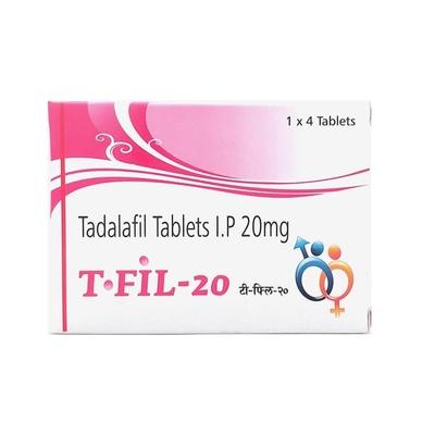 T Fil 20mg Tablet 4'S - Impotence/Erectile Dysfunction (Ed)
