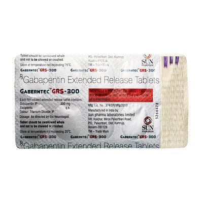 GABERNTEC GRS 300 Tablet 10's - Epilepsy/Convulsion-Ant