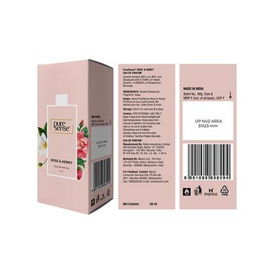 Pure Sense Rose & Honey Long Lasting Perfume Floral Fragrance for Women 50 ml - Women Perfumes (Edt/Edp)