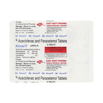 Alonac P Tablet 10'S - Pain relief-Nsa