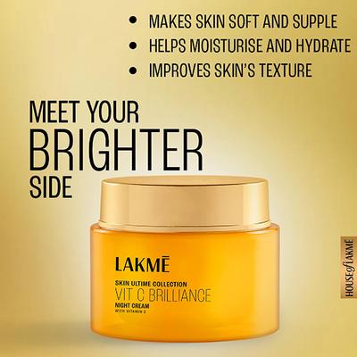 Lakme Vitamin C Brilliance Night Cream with Vitamin C 50 gm - Day Cream