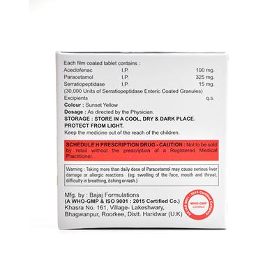 BACEFLAM SP Tablet 10's - Pain relief-Nsa