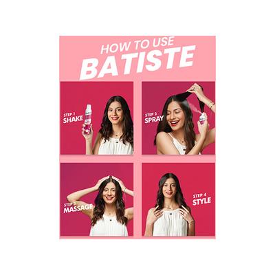 Batiste Instant Hair Refresh Dry Shampoo For All Hair Types, Waterless Shampoo 200 ml - Dry Shampoos & Conditioners